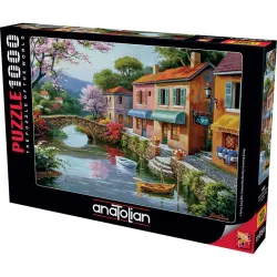 Puzzle Anatolian de 1000 piezas Tiendas de pueblo pintoresco 1053