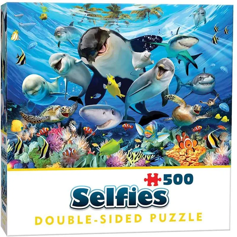 Puzzle Cheatwell Selfie Animales del Océano de 500 piezas DOUBLE SIDED