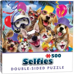 Puzzle Cheatwell Selfie Animales en la playa de 500 piezas DOUBLE SIDED