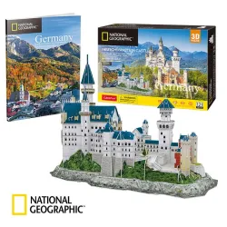 Puzzle 3D Cubicfun National Geographic, Castillo de Neuschwanstein, Alemania de 121 piezas DS0990H