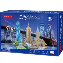 Puzzle 3D Cubicfun City Line Nueva York de 123 piezas MC255H