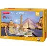 Puzzle 3D Cubicfun City Line París de 114 piezas MC254H