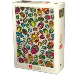 Puzzle Deico Búhos coloridos de 1000 piezas 76014