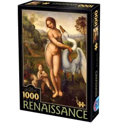 Puzzle DToys Leda y el cisne, Da Vinci de 1000 piezas 66954