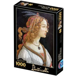 Puzzle DToys Retrato idealizado de una dama, Botticelli de 1000 piezas 77615