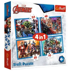 Puzzle Trefl 35-48-54-70 piezas progresivo Los Vengadores 34310
