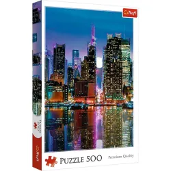 Puzzle Trefl 500 piezas Luna llena sobre Manhattan 37261