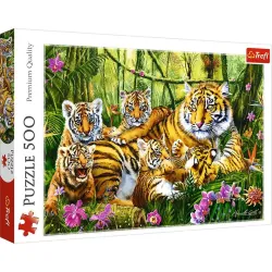 Puzzle Trefl 500 piezas Familia de tigres 37350