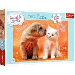 Puzzle Trefl 100 piezas Dog&Cat 16264