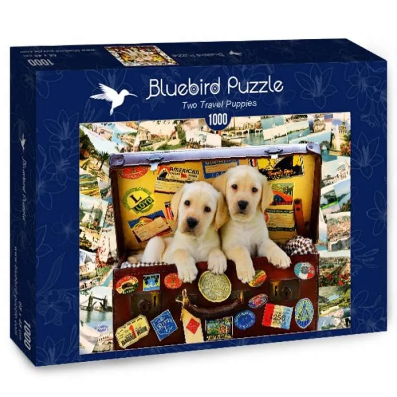 Bluebird Puzzle Cachorros labradores viajeros de 1000 piezas 70237-P
