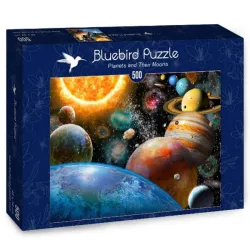 Bluebird Puzzle Planetas y sus lunas de 500 piezas 70110