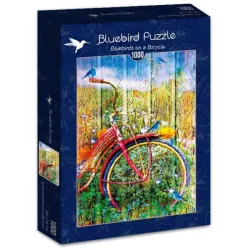 Bluebird Puzzle Pájaros azules en la bicicleta de 1000 piezas 70300