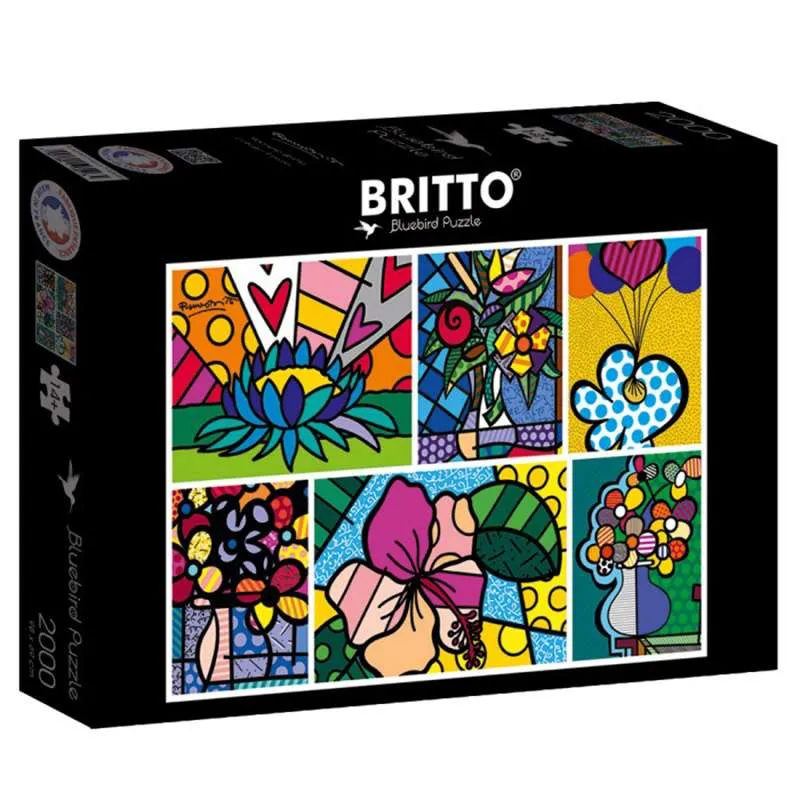 Bluebird Puzzle Collage de flores, Britto de 2000 piezas 90023