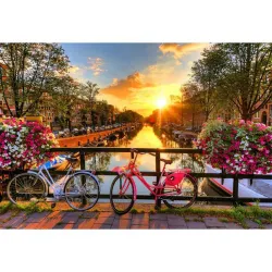 Puzzle de madera Bicicletas de Amsterdam 300 piezas Wooden City