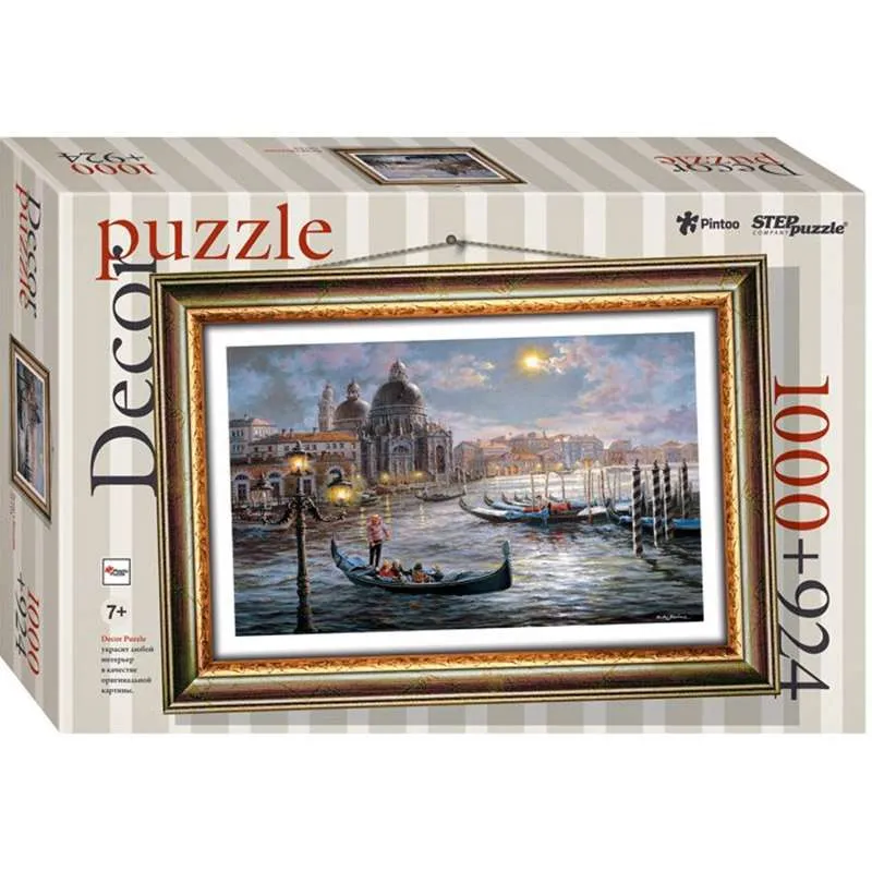 Puzzle Step Puzzle 1000 + 924 piezas Deco Plastic Atardecer en Venecia 98025