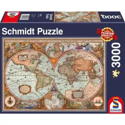 Puzzle Schmidt Mapa del mundo antiguo de 3000 piezas 58328