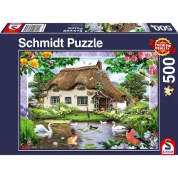 Puzzle Schmidt Romántica cabaña de 500 piezas 58974
