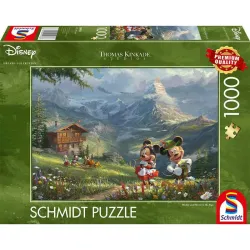 Puzzle Schmidt Mickey y Minnie en los Alpes de 1000 piezas 59938