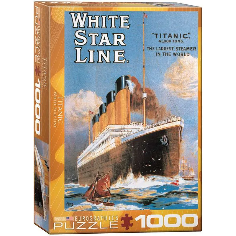 Puzzle Eurographics 1000 piezas Línea Titanic White Star 6000-1333