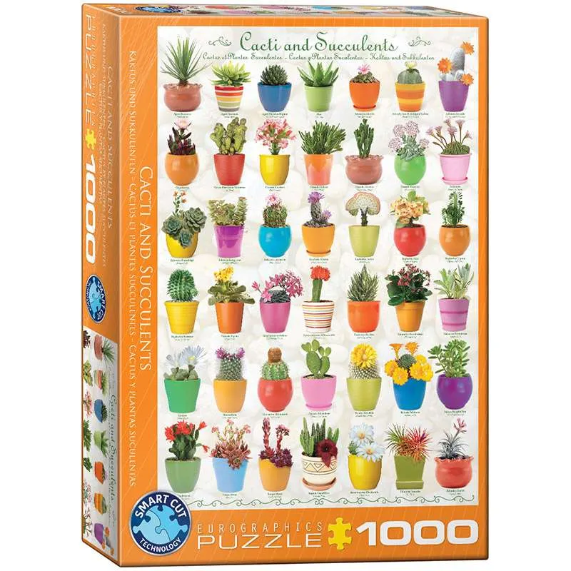 Puzzle Eurographics 1000 piezas Cactus y suculentas 6000-0654