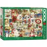 Puzzle Eurographics 1000 piezas Postales navideñas vintage 6000-0784