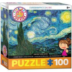 Puzzle Eurographics Kids 100 piezas La Noche Estrellada, Van Gogh 6100-1204