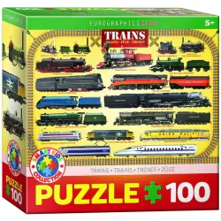 Puzzle Eurographics Kids 100 piezas Trenes 6100-0090