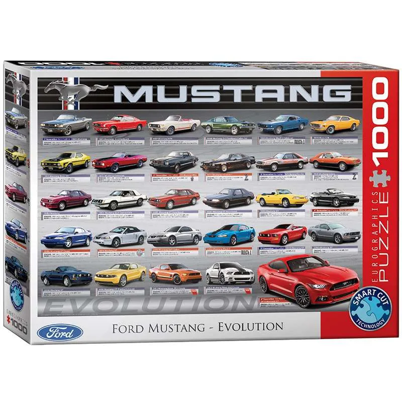 Puzzle Eurographics 1000 piezas Evolución Ford Mustangs 6000-0684