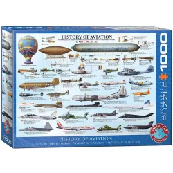 Puzzle Eurographics 1000 piezas Historia de la aviación 6000-0086