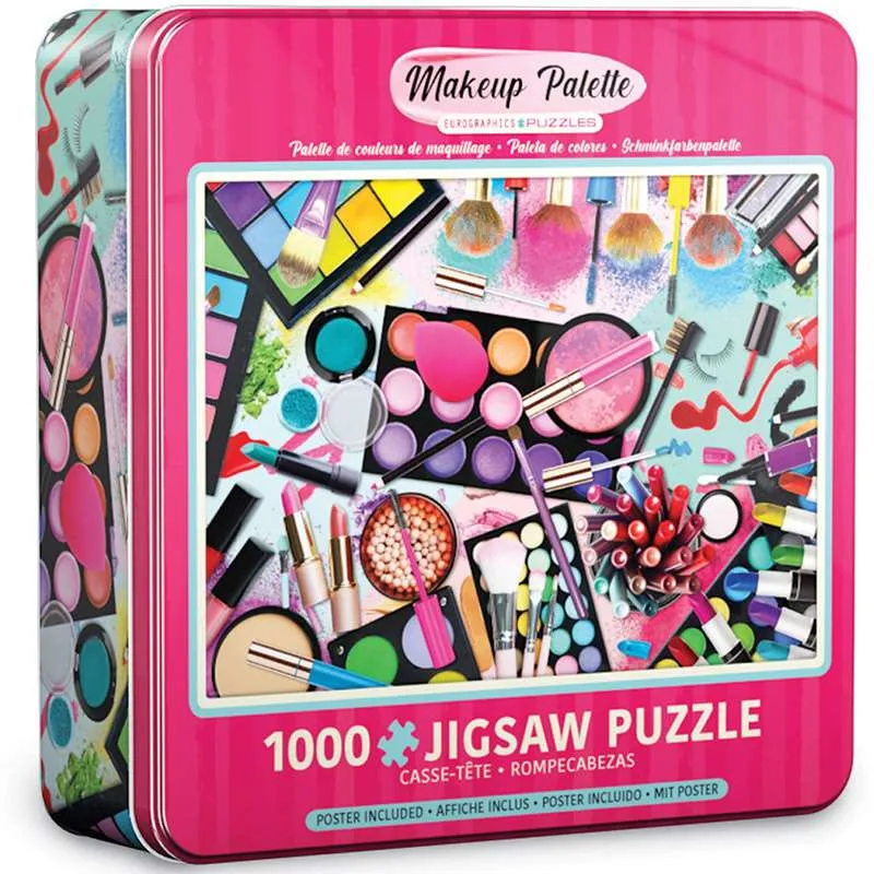 Puzzle Eurographics 1000 piezas Paleta de colores de maquillaje Lata 8051-5641