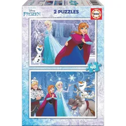 Educa super puzzle madera 2x48 piezas Frozen 16852