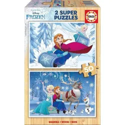 Educa super puzzle madera 2x50 piezas Frozen 16802