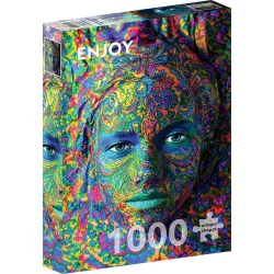 Puzzle Enjoy puzzle de 1000 piezas Mujer con maquillaje artístico en color 1224