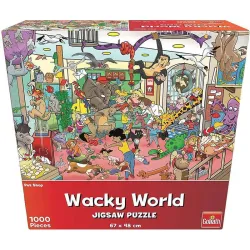 Puzzle Goliath Wacky World de 1000 piezas Tienda de mascotas 918557