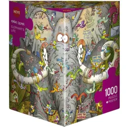 Puzzle Heye 1000 piezas Triangular Vida de elefante 29921