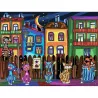 Puzzle Jacarou Noche de gatos callejeros de 1000 piezas
