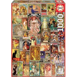 Educa puzzle 1000 piezas Collage Art Noveau 19258