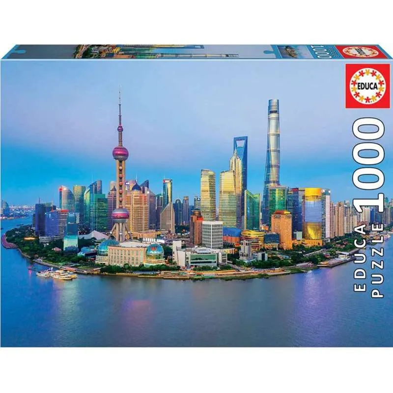 Educa puzzle 1000 piezas Shanghai al Atardecer 19254