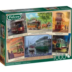Puzzle Falcon 1000 piezas Tranvías antiguos 11367