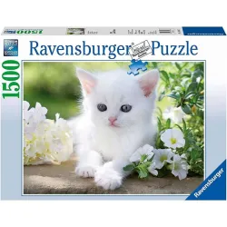 Puzzle Ravensburger Gatito blanco 1500 piezas 162437