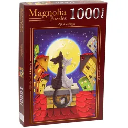 Puzzle Magnolia 1000 piezas Gatos en el tejado 2314