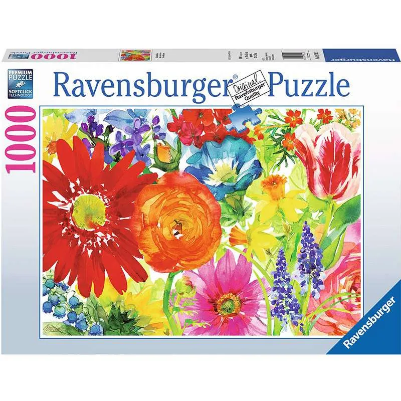 Puzzle Ravensburger Flores coloridas 1000 piezas 197293