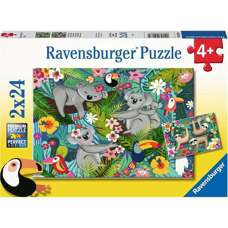 Puzzle Ravensburger Koalas y perezosos 2x24 piezas 051830