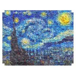 Puzzle Pintoo Canvas- Puzzle in Puzzle - Van Gogh´s Starry Night de 1336 piezas HN1130