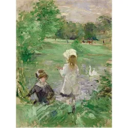 Puzzle madera SPuzzles 500 piezas En la orilla del lago, Berthe Morisot