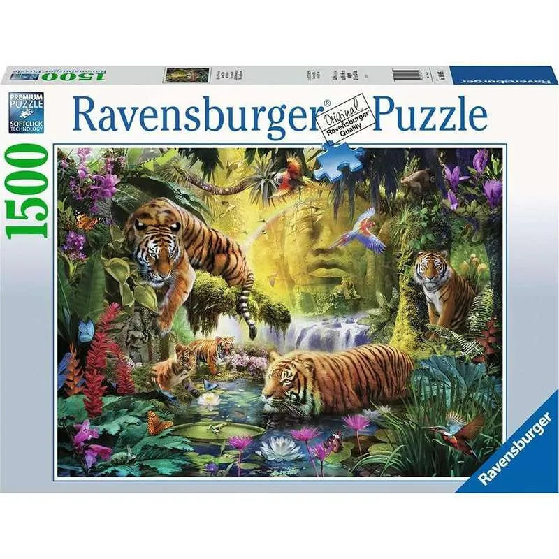 Puzzle Ravensburger 1500 piezas Tigres tranquilos 160051