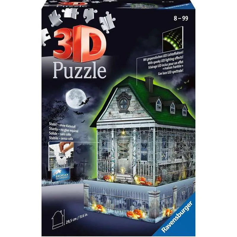 Puzzle Ravensburger Night edition Mansión encantada 3D 216 piezas 112548