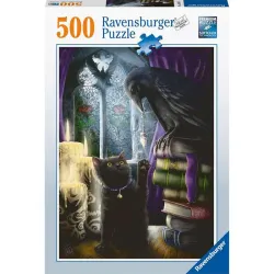 Ravensburger puzzle 500 piezas Gato negro y cuervo 169870