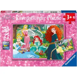 Puzzle Ravensburger Princesas Disney 2x12 piezas 076208