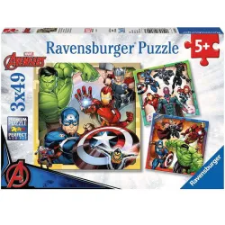 Puzzle Ravensburger Los Vengadores 3x49 piezas 080403